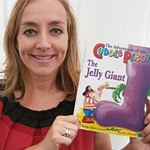 Author Kelly in Local News Promoting The Jelly Giant